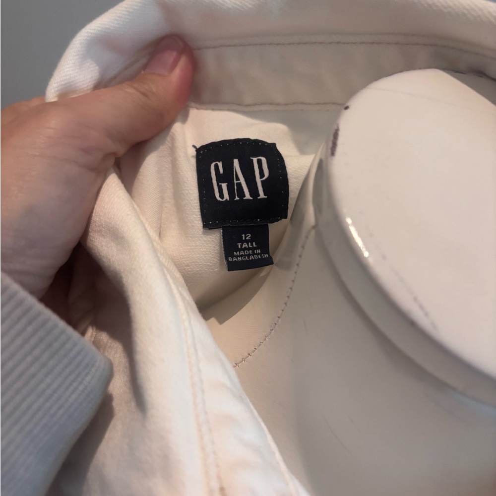 GAP midi white denim jean dress. 12T - Picture 8 of 8